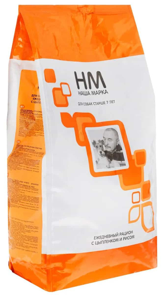 Сбалансированный корм для кошек старше 7 лет Наша Марка (цыплёнок, рис)