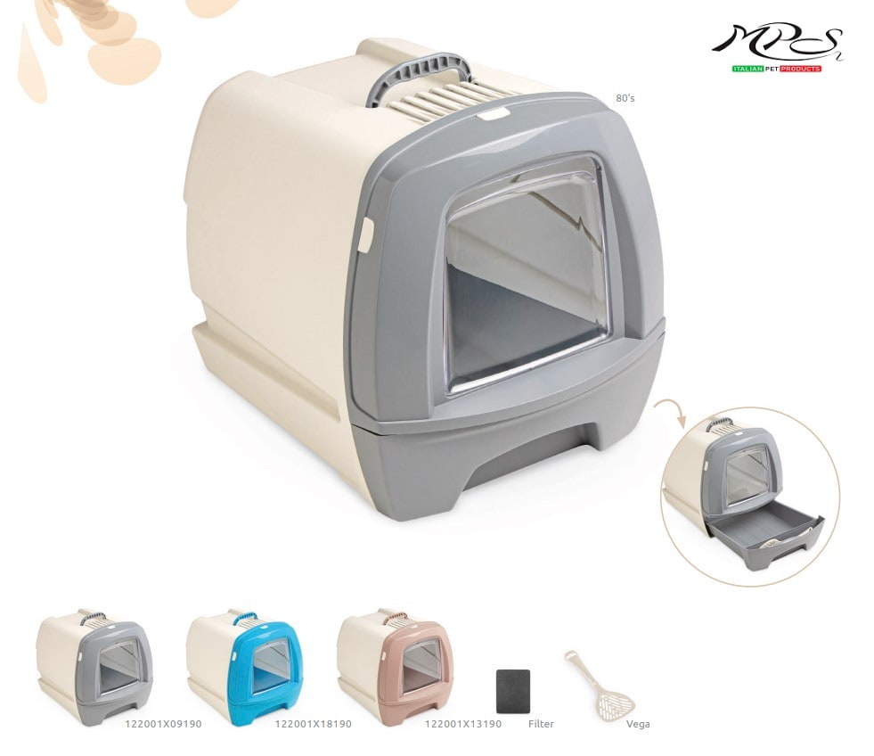 Закрытый кошачий туалет с выдвижным поддоном BOLLY