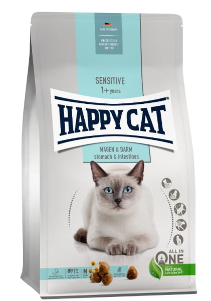 Сухой корм для кошек Happy Cat Sensitive Magen&Darm (утка, рис)