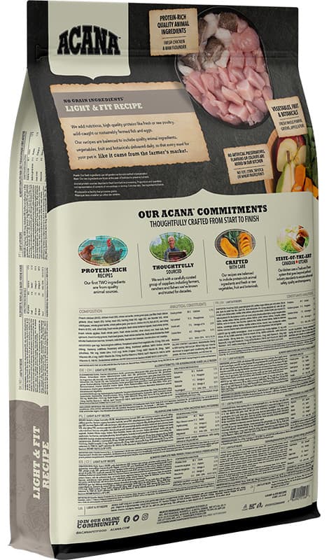 Каталог Сухой корм для собак ACANA LIGHT & FIT для собак