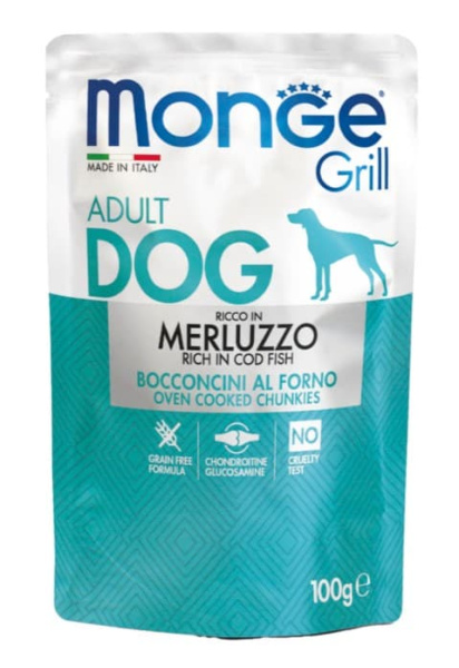 Влажный корм для собак Monge Grill Adult Dog Cod Fish (треска)