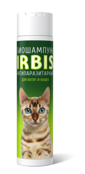 БИОшампунь для котят и кошек АНТИПАРАЗИТАРНЫЙ "Irbis Forte" 250 мл (001230)