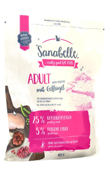 Сухой корм для кошек Bosch Sanabelle Adult (птица) полнорационный корм для взрослых кошек
