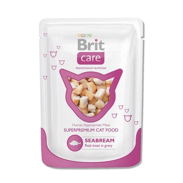 Еда для кошек Brit Care Cat Seabream Pouch морской лещ 80