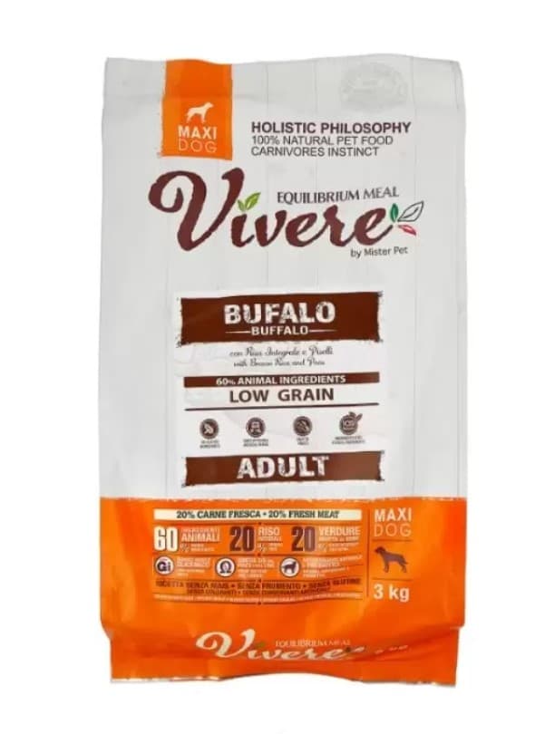 Каталог Еда для собак крупных пород Vivere Dog Adult Maxi (буйвол) 