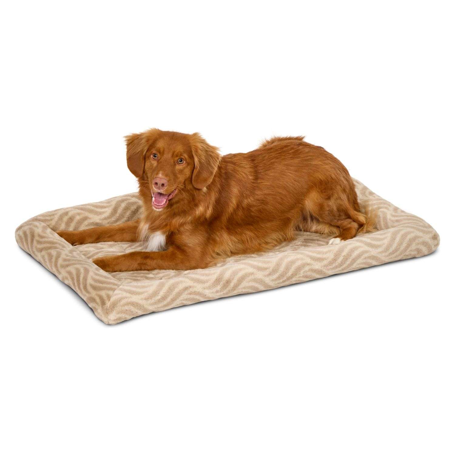 Лежанка MidWest Deluxe Wave Bed для собак и кошек меховая (песочная)