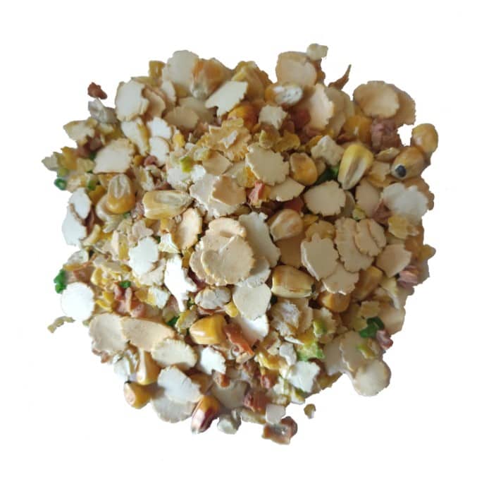 Лакомство для грызунов плющеный горох, кукуруза, морковь Little King