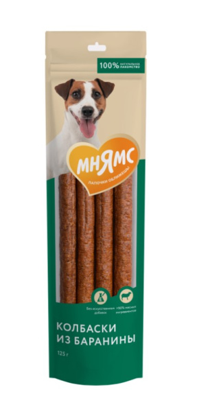 Лакомство Мнямс для собак Колбаски из баранины