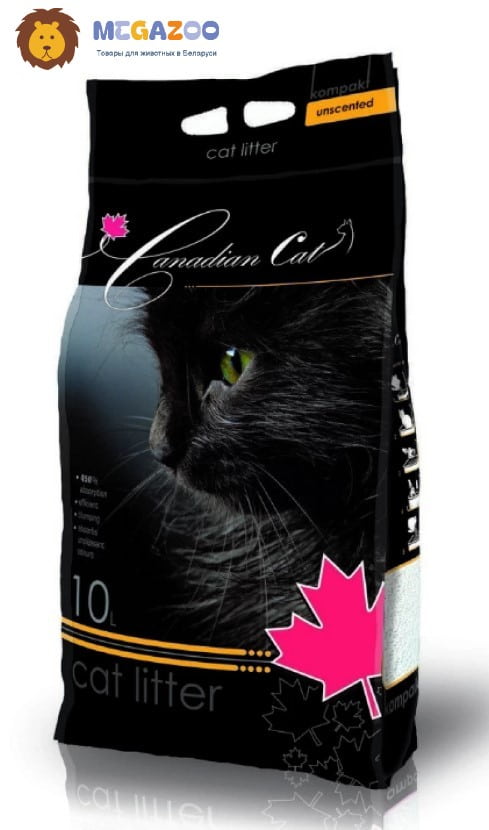 Canadian Cat Unscented (натуральный) наполнитель с углем для туалета кота