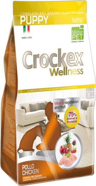 Каталог Сухой корм для щенков Crockex Welness Puppy Mini (курица и рис) для собак