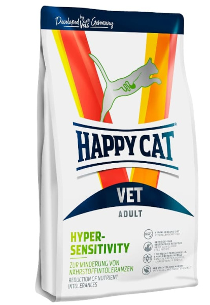 Сухой корм для кошек Happy Cat VET Diet Hypersensitivity Adult ветеринарный корм для кошек при пищевой аллергии