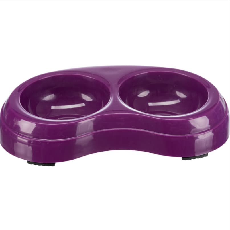 Миска двойная для собак "TRIXIE" 2х0.2 л/10 см (24967)