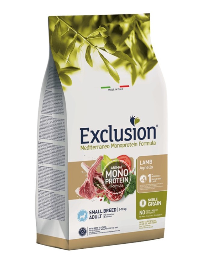 Каталог Сухой корм для собак EXCLUSION Monoprotein Noble Grain Adult Small (ягненок) для собак