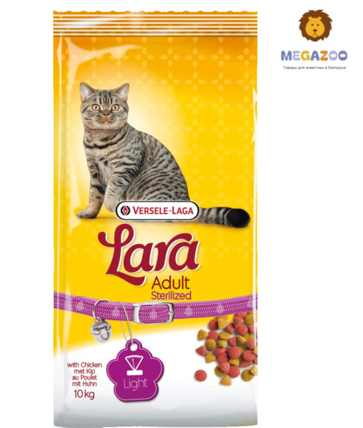 Сухой корм для стерилизованных кошек LARA Adult Sterilized (курица)