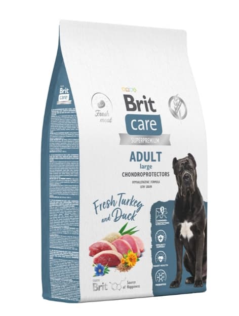 Пища для собак Сухой корм для собак Brit Care Dog Adult Large Chondroprotectors (индейка, утка)