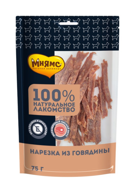 Лакомство Мнямс для собак Нарезка из говядины