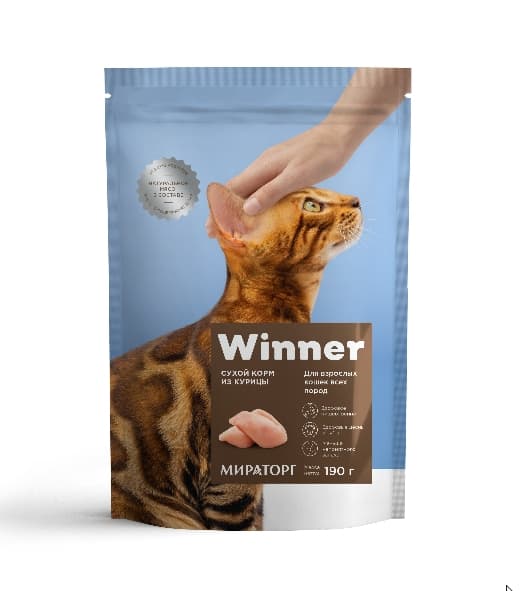 Полнорационный корм для взрослых кошек WINNER (курица)