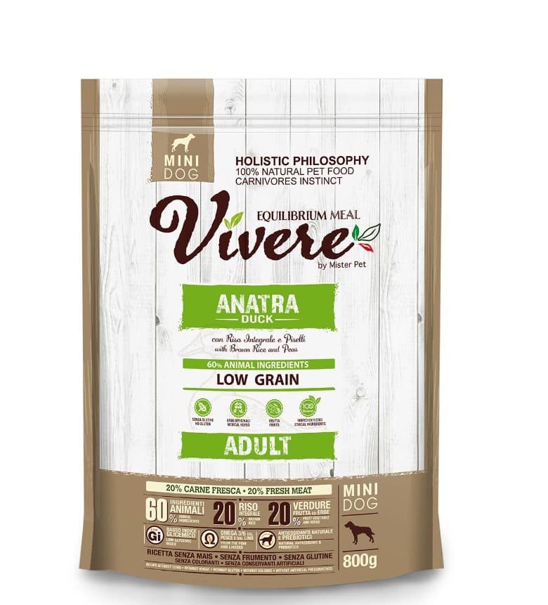 Еда для собак мини пород Vivere Dog Adult Mini (утка) 
