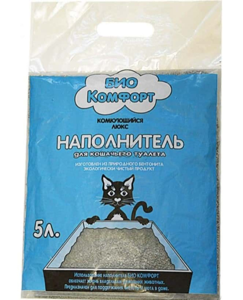 Наполнитель Биокомфорт комкующийся-люкс 5 л