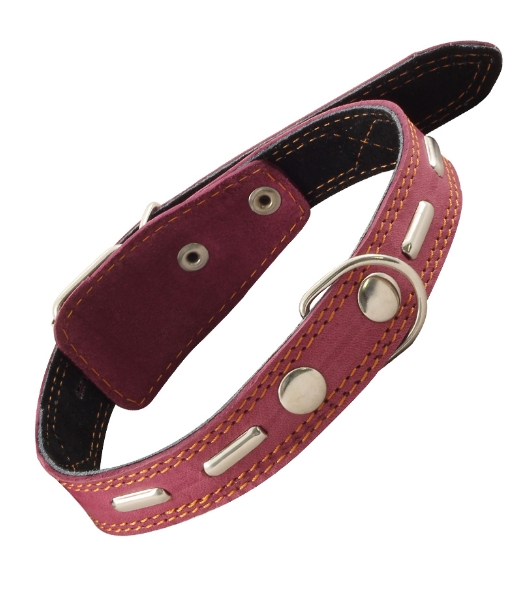 Ошейник кожаный двойной c украшением Gamma 25х580 мм