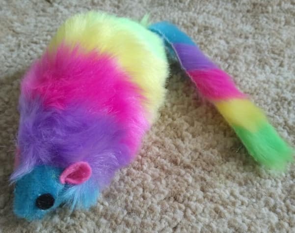 Игрушка мышка плюшевая разноцветная 11 см