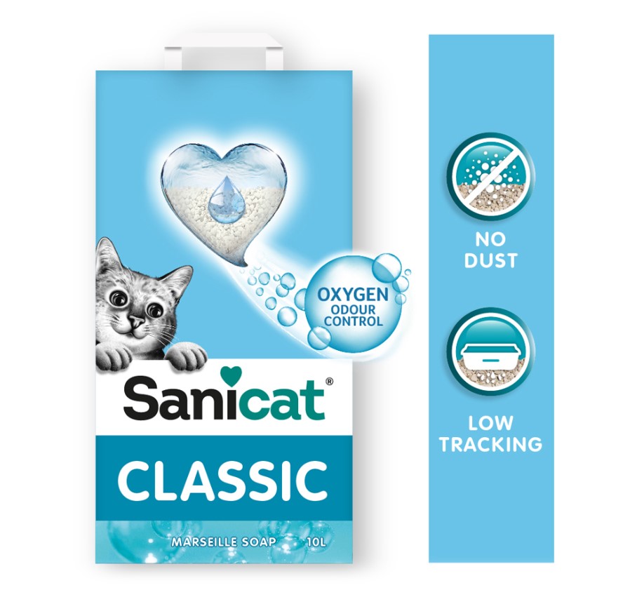Наполнитель для кота минеральный Sanicat Classic Marseille soap (аромат марсельского мыла)