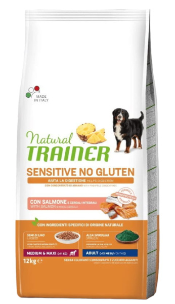 Еда для собак Trainer Natural Sensitive No Gluten Medium&Maxi Adult (лосось)