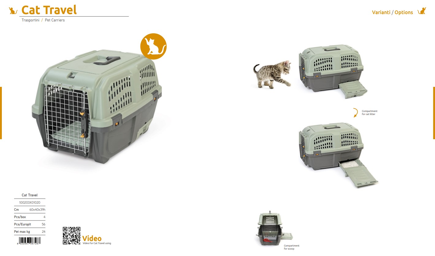 Переноска для кошек SKUDO CAT TRAVEL