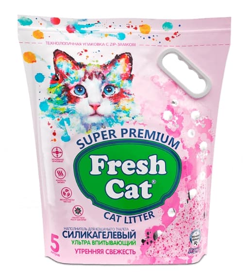 Силикагелевый наполнитель Fresh Cat Утренняя свежесть