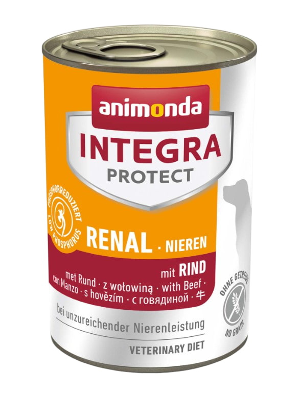 Влажный корм для взрослых собак Консервы для собак Animonda INTEGRA Protect Renal при заболевании почек (говядина) 400 гр