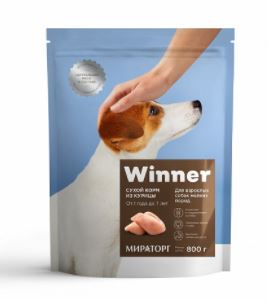 Каталог Сухой корм для собак мелких пород WINNER (курица) для собак