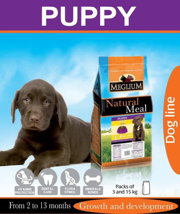 Еда для щенков Сухой корм для щенков Meglium Puppy (курица, говядина) 