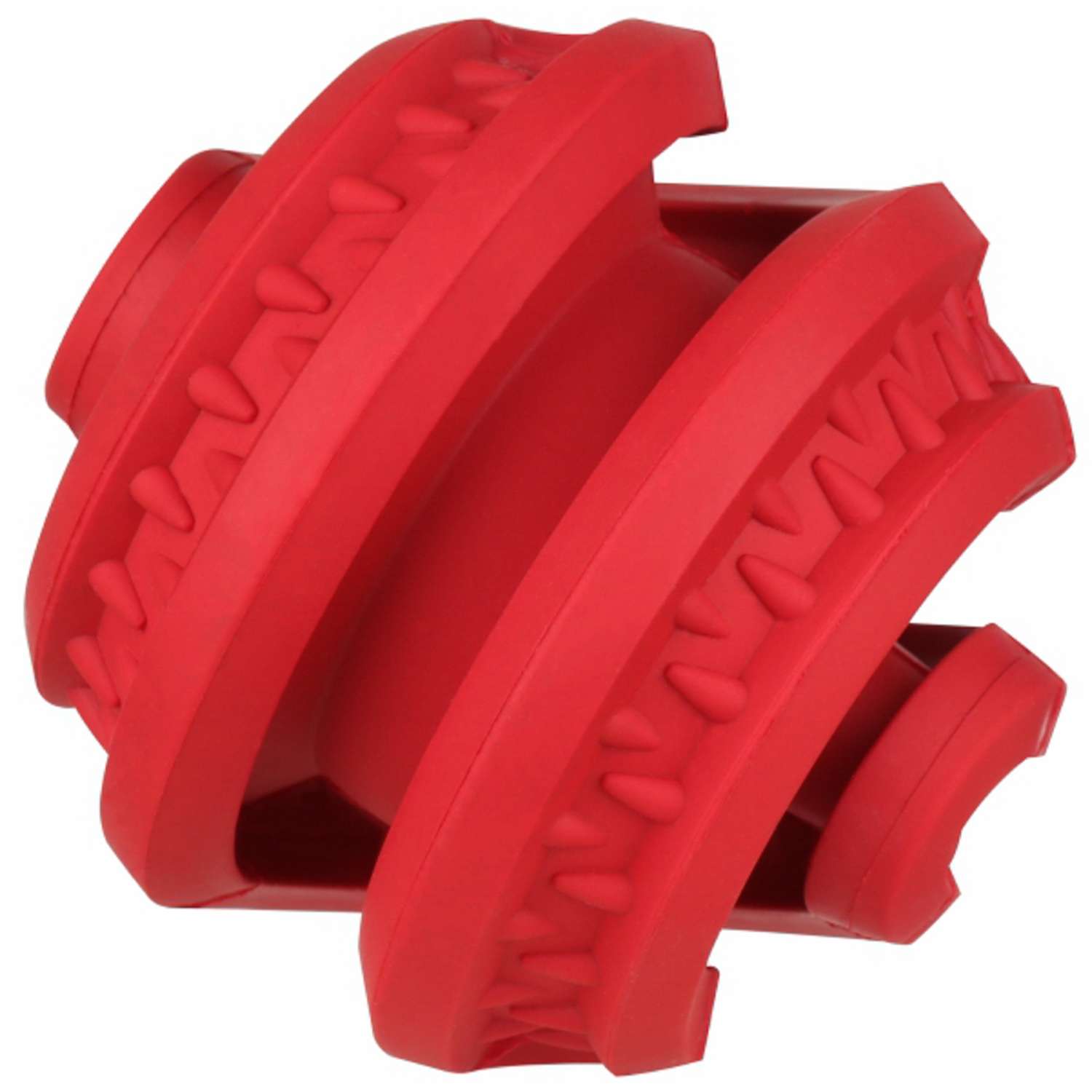 Игрушка Mr.Kranch для собак Головоломка дентальная 8,5*8,7 см красная с ароматом бекона