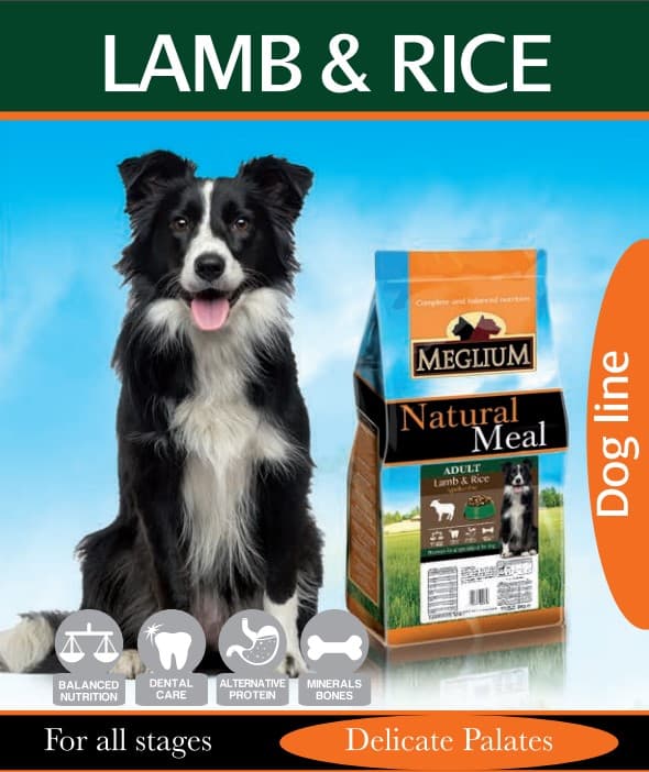 Пища  Сухой корм для собак Meglium Dog Adult Sensible Lamb & Rice (ягненок, рис) для собак