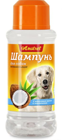 Шампунь для собак с кокосовым маслом и пантенолом "Amstrel"