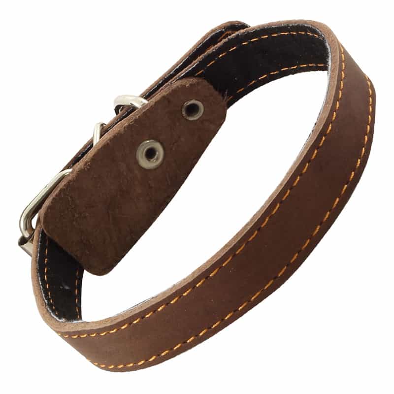 Ошейник кожаный двойной 20 мм*450 мм (11232051)