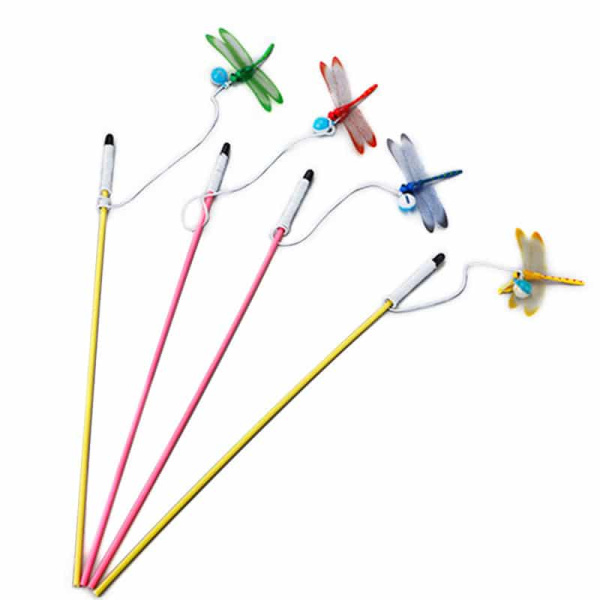 Дразнилка с игрушкой стрекоза на резинке 50 см