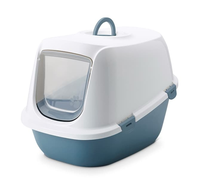 SAVIC "LEO" белый/голубой туалет для кота 