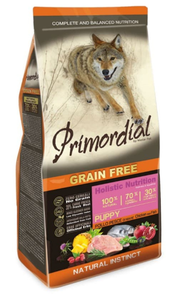 Каталог Сухой корм для щенков Primordial Puppy (курица, морская рыба) для собак