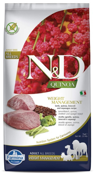 Питание для собак Farmina N&D GF Quinoa Weight Management Lamb Adult