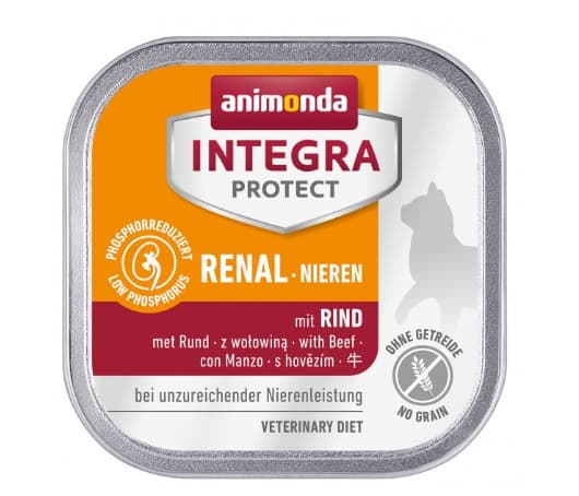 Диета для кошек Влажный корм для кошек Animonda INTEGRA Protect Renal (говядина) 100 гр