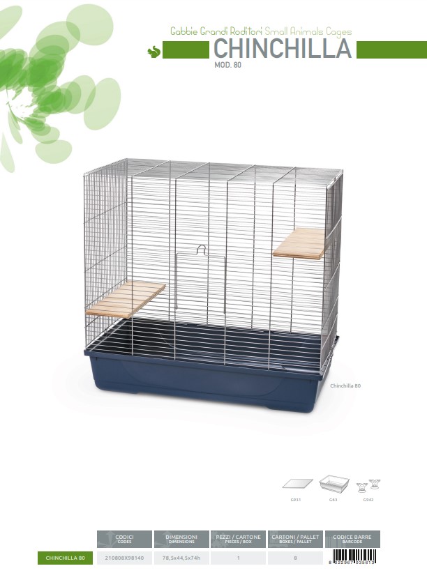 Клетка для шиншилл CHINCILLA 80