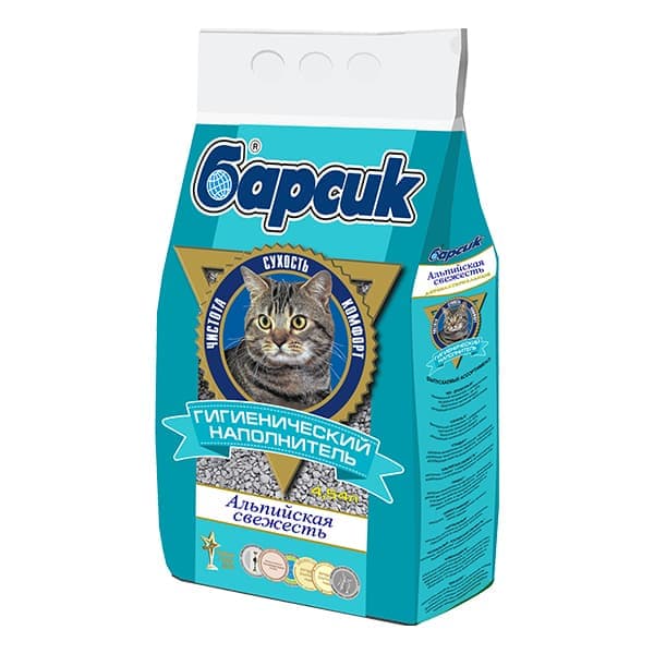 Глиняный наполнитель «Барсик» Альпийская свежесть