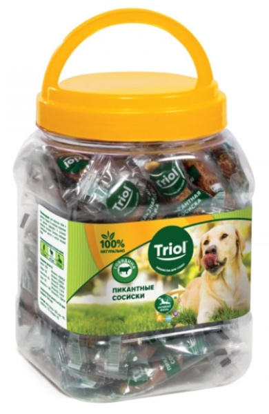TRIOL Пикантные сосиски из кролика для собак 500 гр (банка) (10171051)