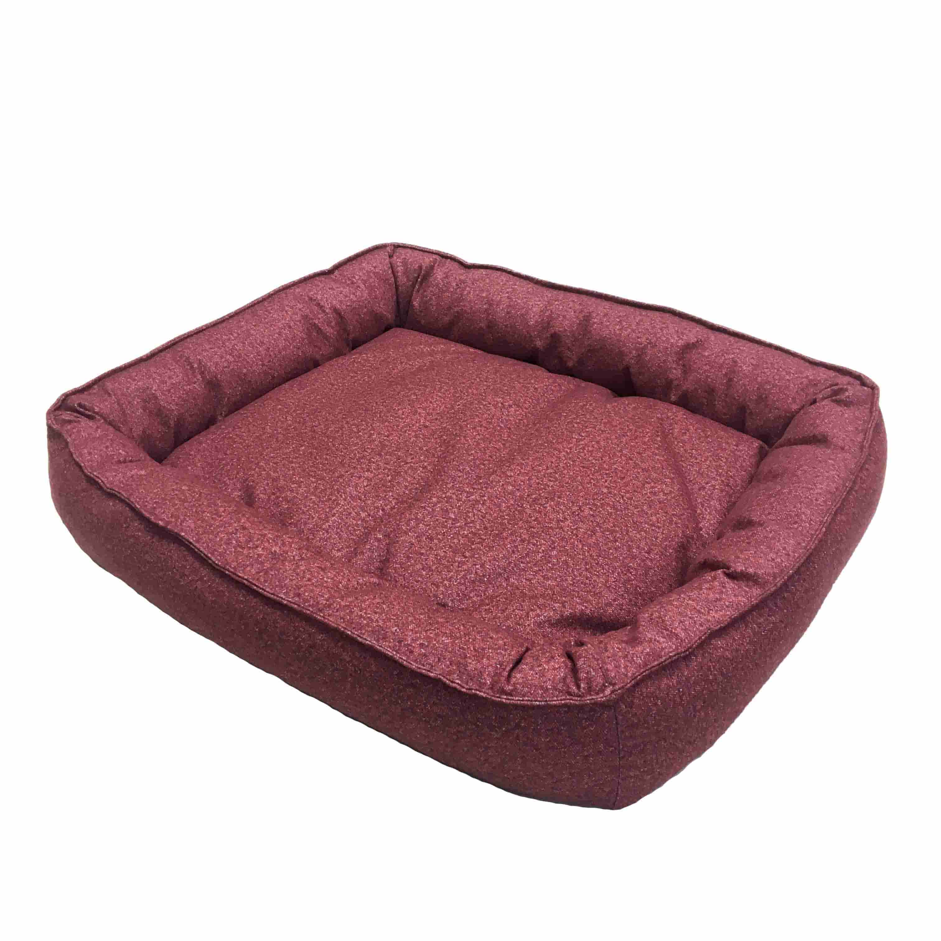 Лежанка прямоугольная Тото10 (брусничный)