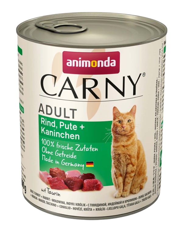 влажный корм для кошек Animonda CARNY Adult (индейка, кролик)