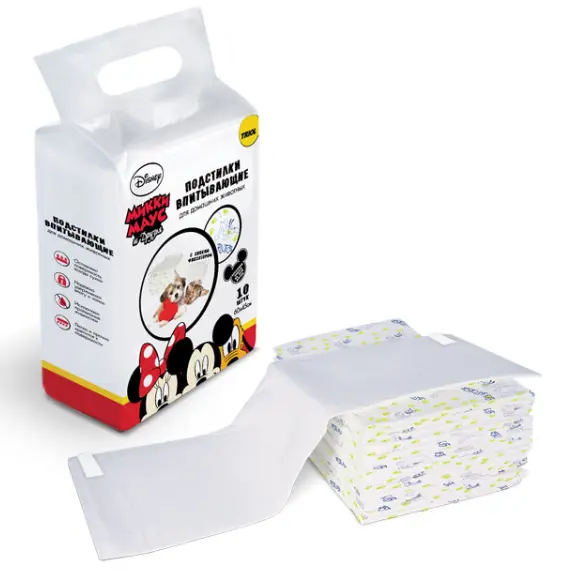 Подстилки впитывающие на липучках Disney Pluto