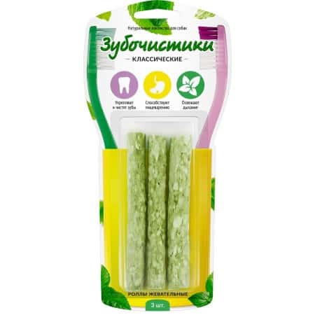 Зубочистики для собак Деревенские лакомства Ролы жевательные