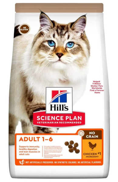 Сухой корм для кошек Hill's Science Plan No Grain (курица)