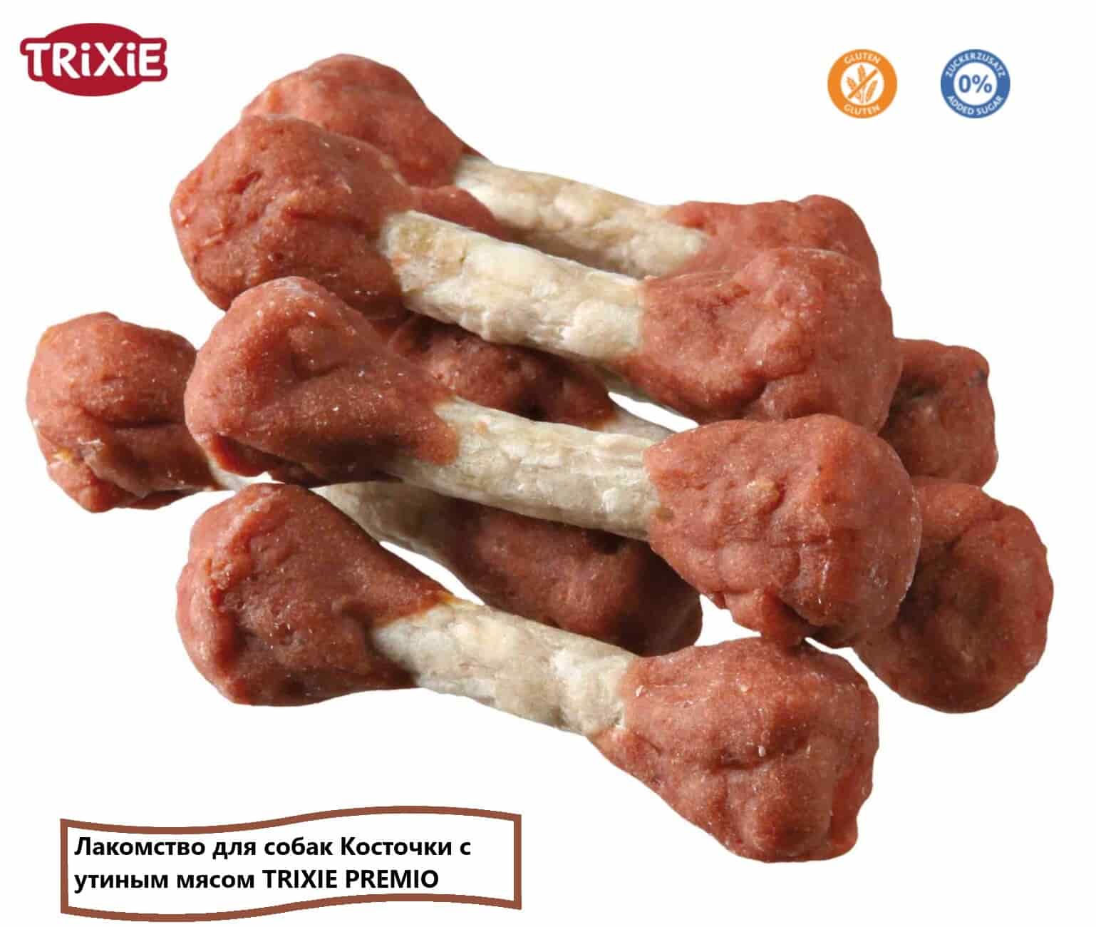 TRIXIE PREMIO дополнительный корм для собак Косточки с утиным мясом